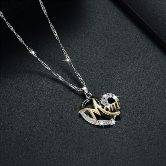 “Mom” in my Heart 925 Necklace - Picture 10 of 13